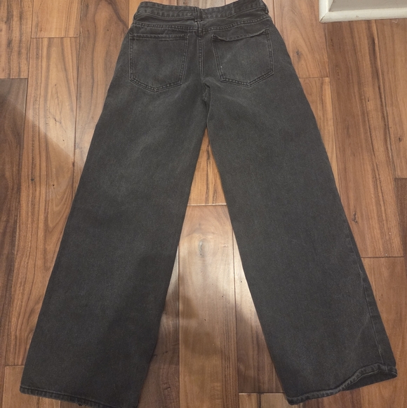 SONG Black High-Rise Wide-Leg Jeans – Size 0 (24) - Picture 2 of 3